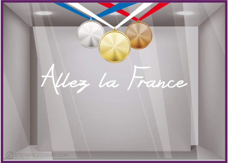 Sticker Médailles Allez la France