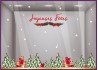 STICKER FRISE DE SAPIN NOEL CADEAUX JOYEUSES FETES VITROPHANIE MAGASIN VITRINE BOUTIQUE