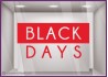 STICKER BLACK DAYS FRIDAY VITROPHANIE LETTRAGE ADHESIF VITRINE MAGASIN BOUTIQUE