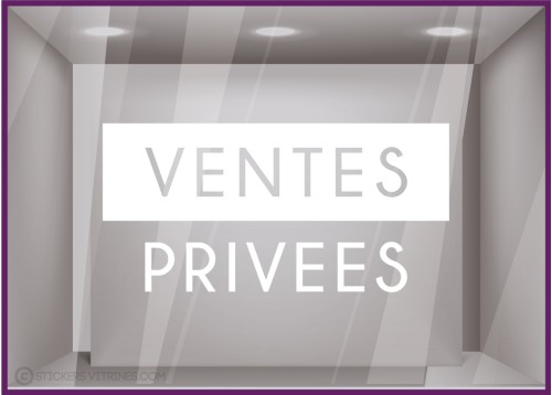 STICKER VENTES PRIVEES LETTRAGE ADHESIF PAS CHER SOLDES MAGASIN