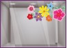 Sticker Branche de fleurs multicolores